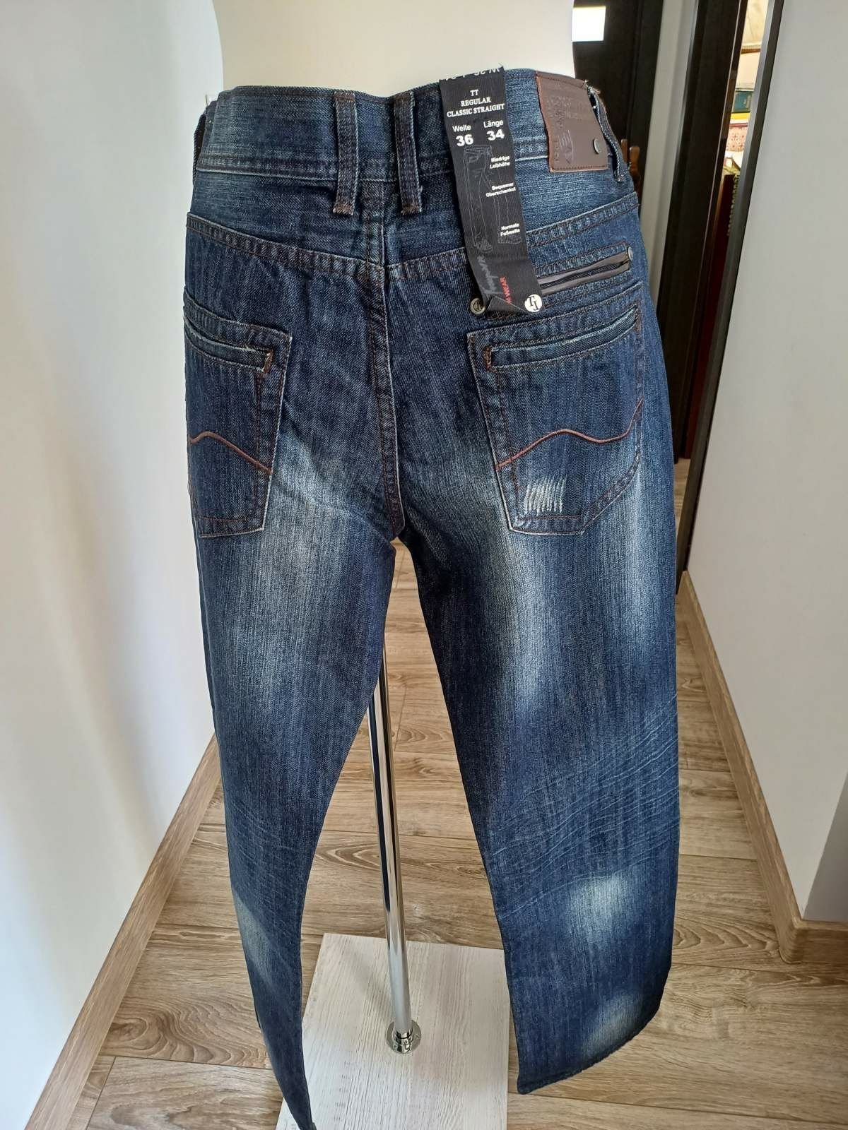 Spodnie męskie granatowy jeans nowe Tom Tompson rozm W36 L34.