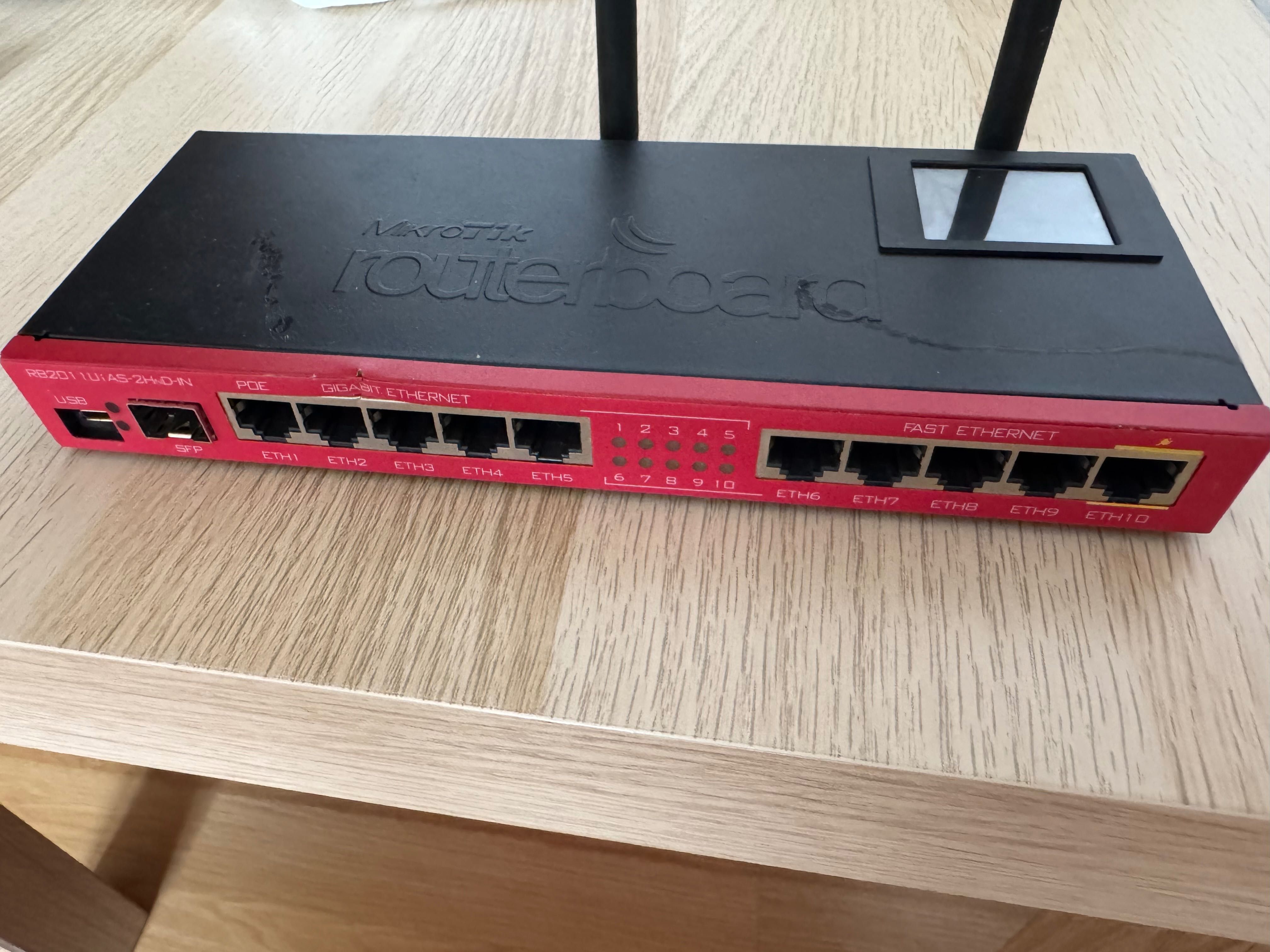 роутер mikrotik RB2011UiAS-2HnD-IN (без блока живлення)