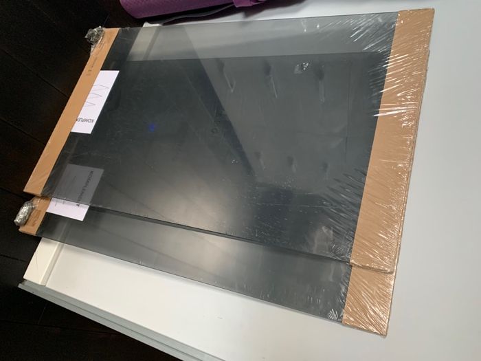2 x Półka szklana, czarnobrąz 100x58 cm KOMPLEMENT Ikea