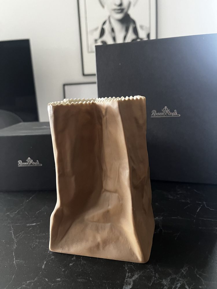 Wazon 18 cm Paper Bag szaro - brązowy Rosenthal