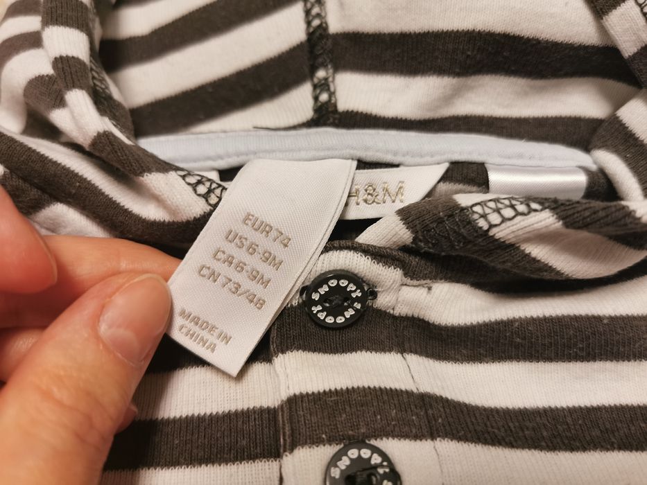 Bluza z kapturem H&M 74 Snoopy