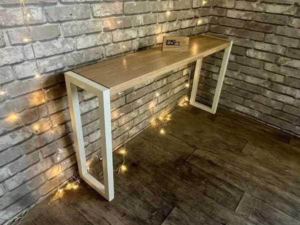 Stół barowy loft z drewna 228x94 stoły do biur domu baru