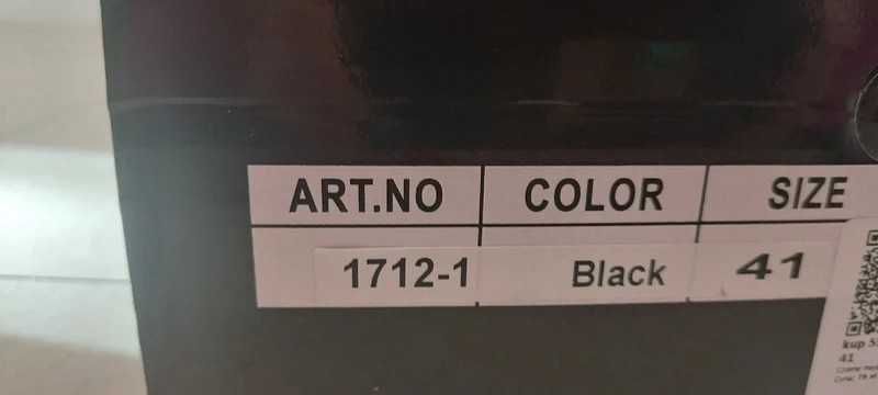 Męskie czarne wsuwane buty półbuty