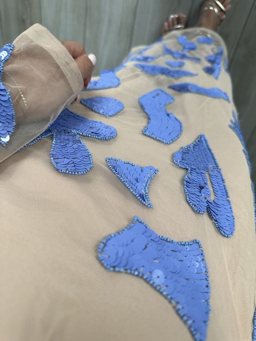 Topshop top shop sukienka maxi asos 34 xs dluga w cekiny kamienie