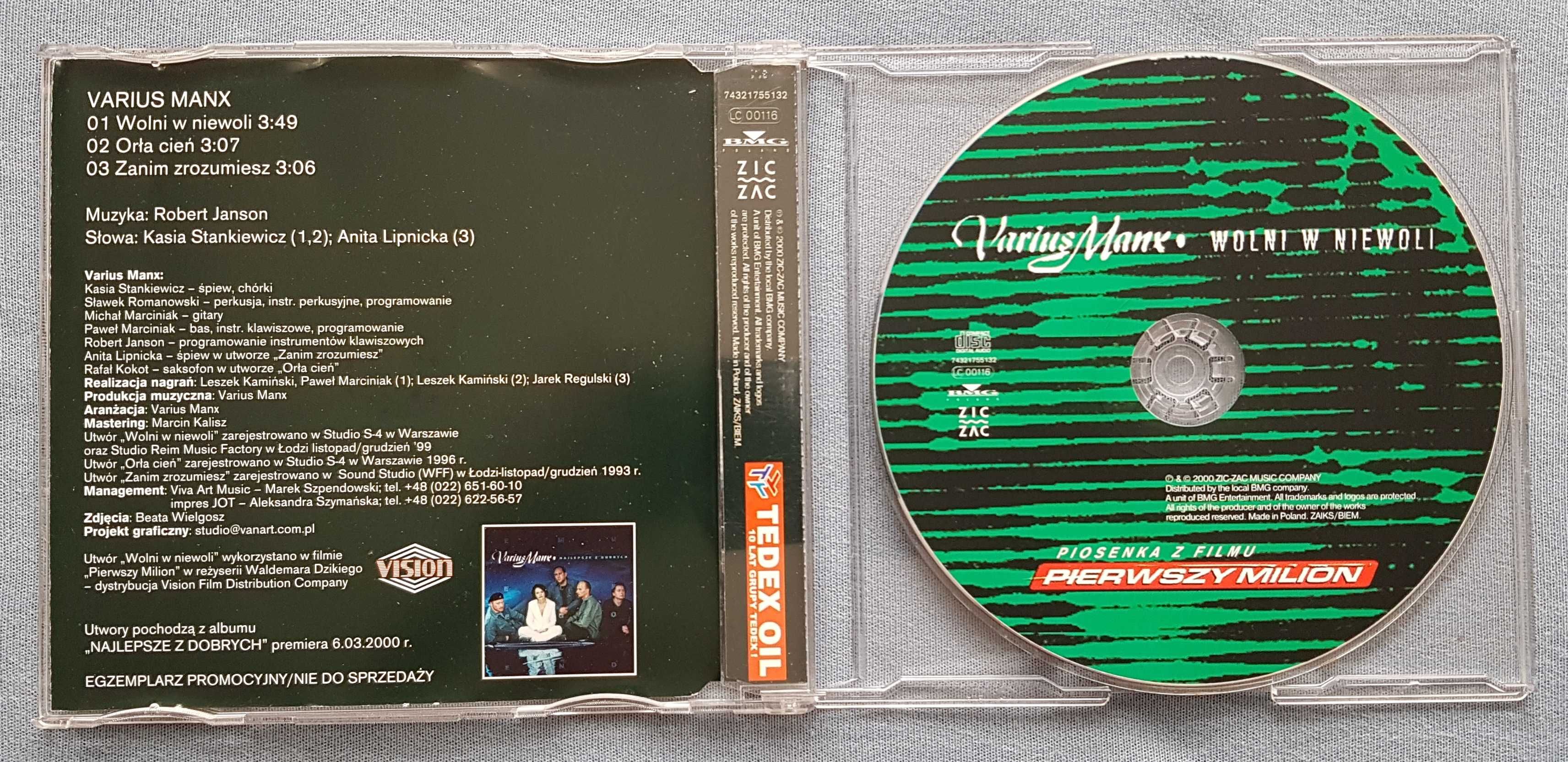 Varius Manx Wolni w niewoli Pierwszy milion CD