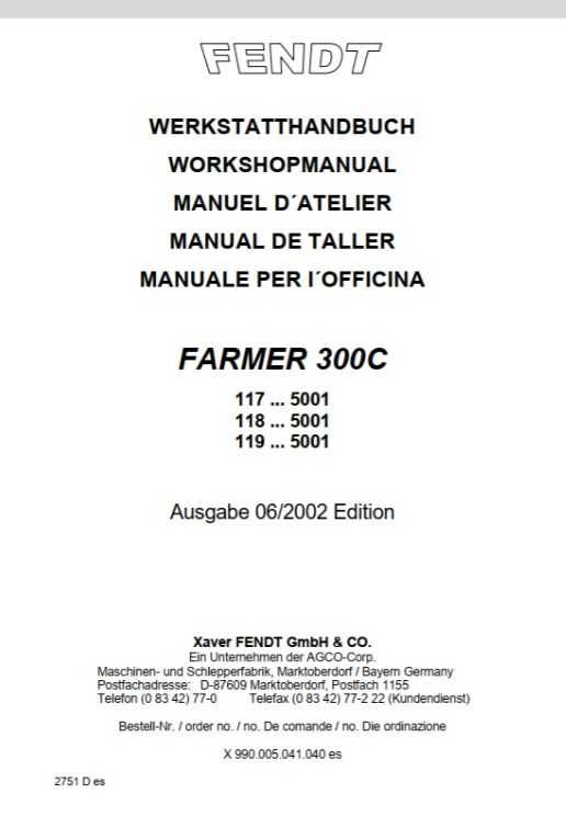 Instrukcja Napraw FENDT FARMER 307 C, 308 C, 309 C  w jz. PL
