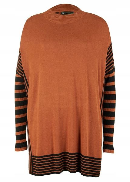 B.P.C sweter dzianinowy czarno-brązowy r.36/38