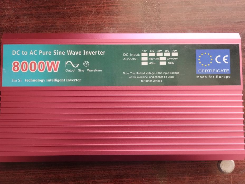 Перетворювач інвертер AC/DC 8000 Вт 12 В