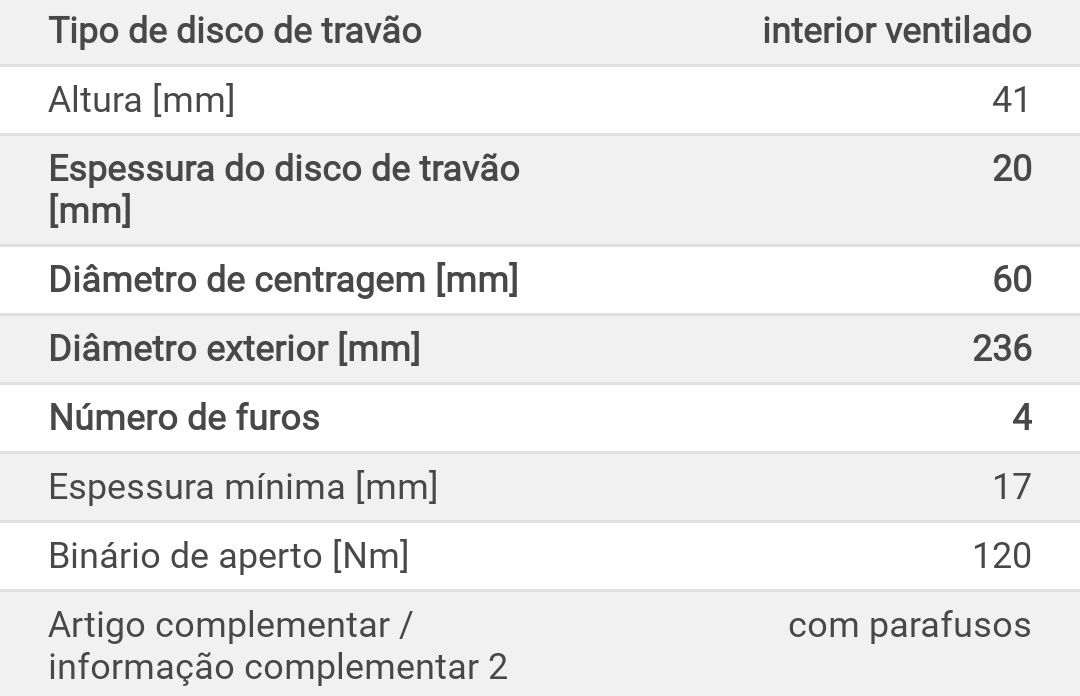 Discos de travão brembo