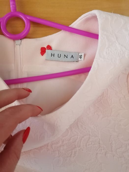 Sukienka elegancka jak nowa podrowy róż 46