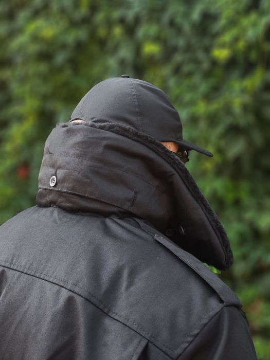 Бушлат утеплений Чорний для охорони / Куртка ОЗФ утеплена Чорна