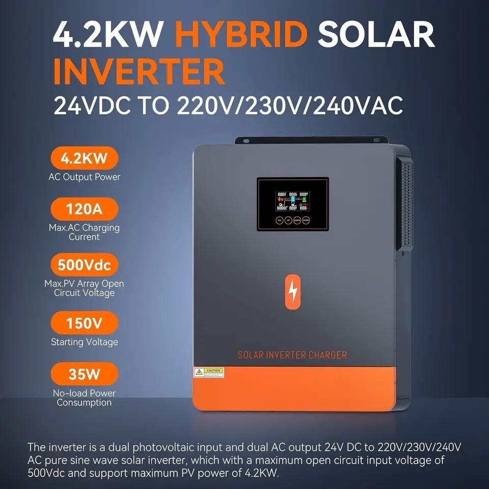 Гибридный инвертор PowMr 4.2 кВт. 24 v. В НАЛИЧИИ !!!