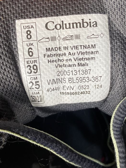 Columbia Waterproof водостійкі кросівки трекинговые кроссовки 39р