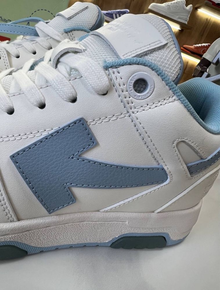 Кросівки Off-White / Out Of Office / оф вайт white/blue