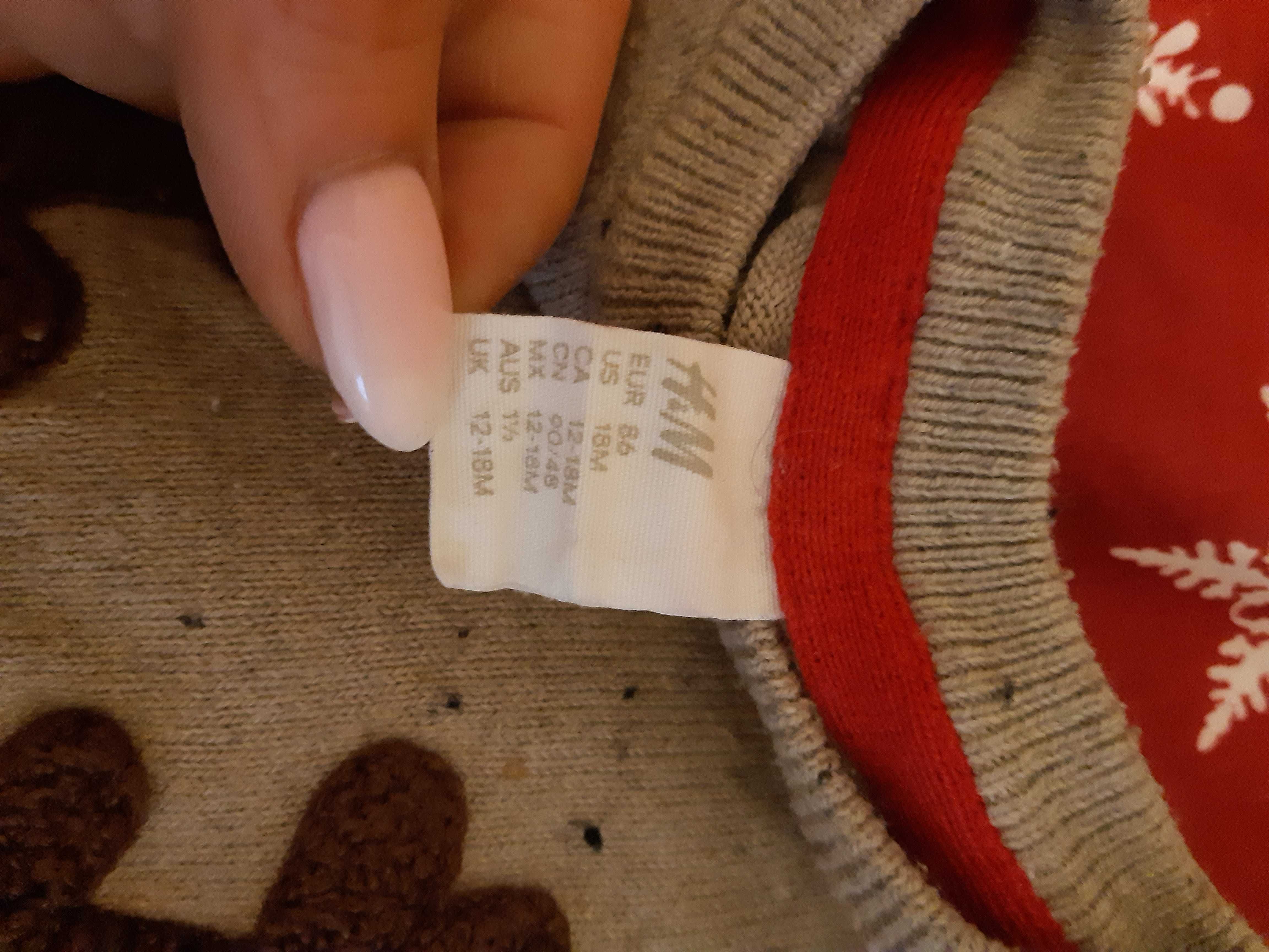 Sweter świąteczny HM rozm.86 stan idealny