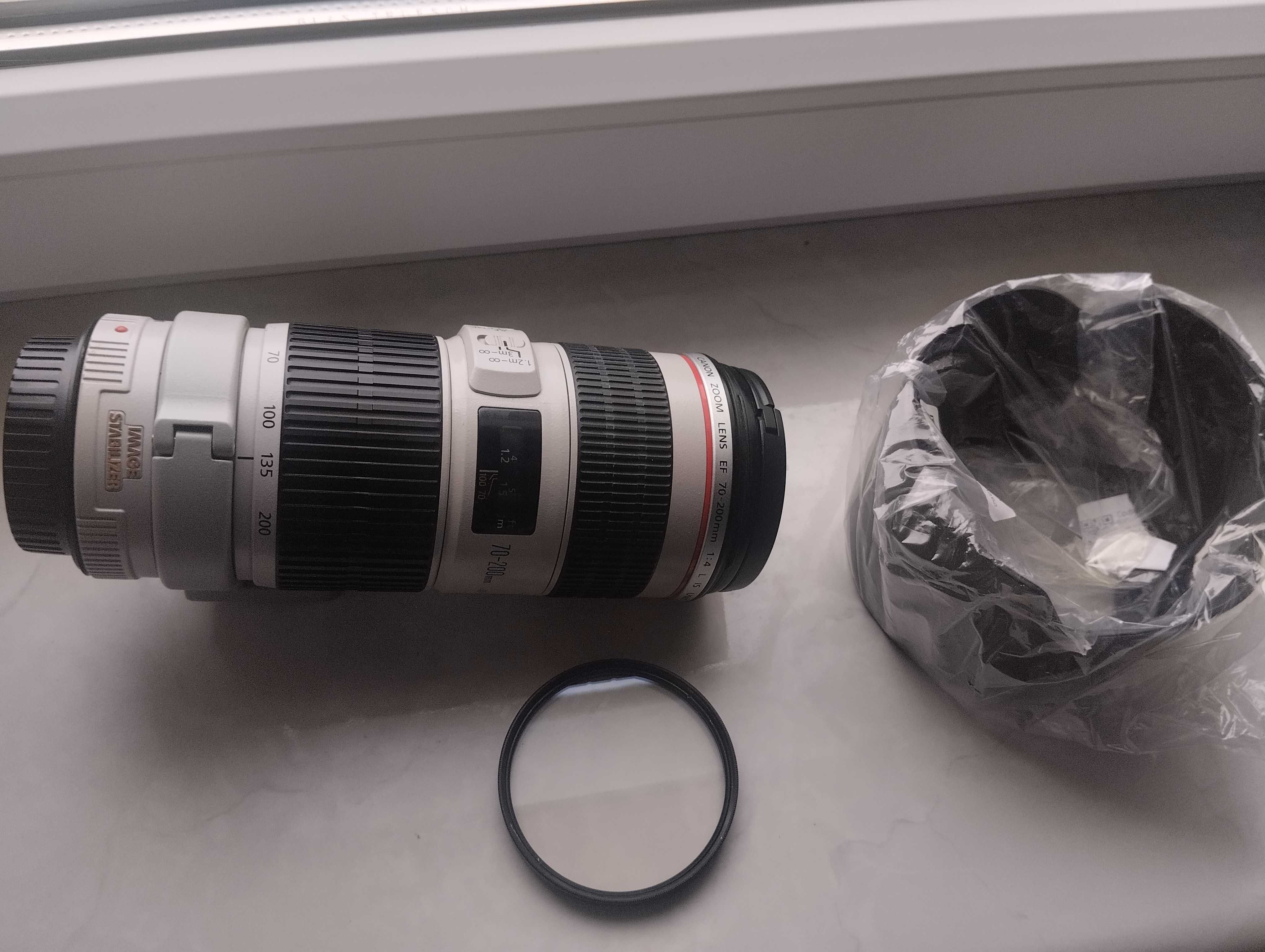 Об’єктив Canon EF 70-200mm f/4 L IS USM-з стабом +лапка+фільтр