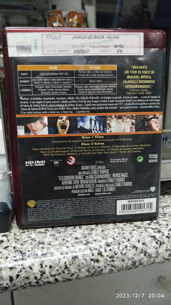 HD-DVD com novo  Legendas também Português 2 Discos HD-DVD