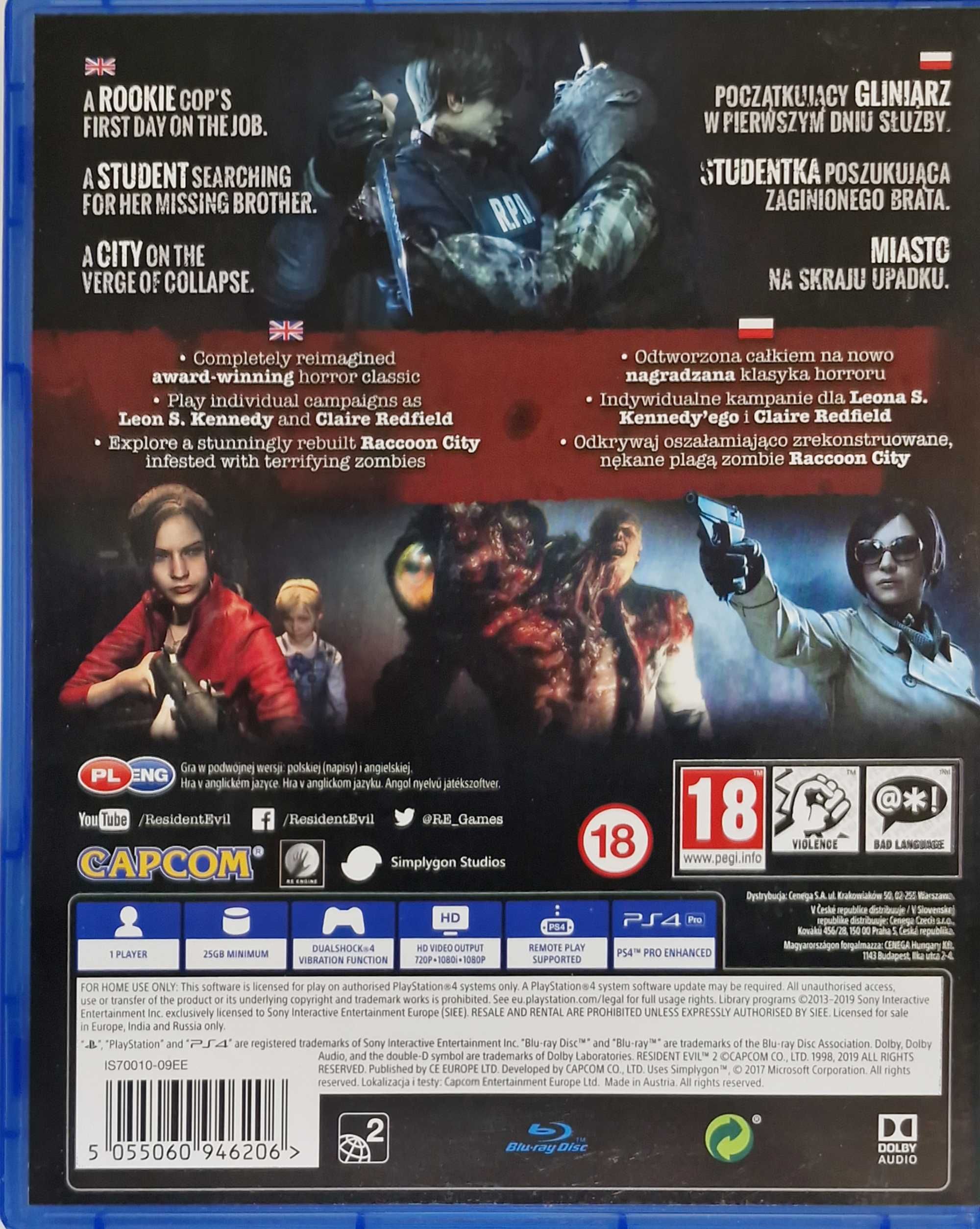 Resident Evil 2 Playstation 4