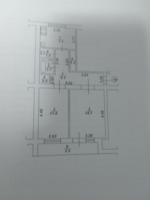 Продам 2-х кімнатну квартиру на Бамі,без ремонту