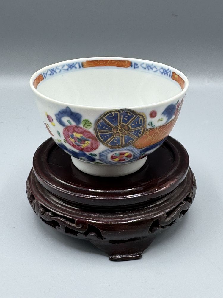 Taça em porcelana chinesa pseudo tobacco leaf  Qianlong seculo 18