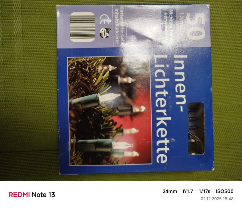 Гирлянда новогодняя синего цвета  50 лампочек (Германия)