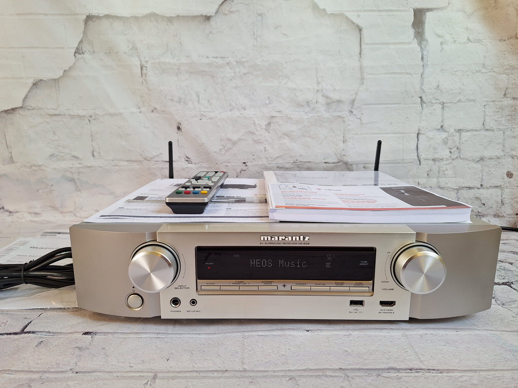 5.2 Marantz NR1508 Wi-fi BT Heos 4k/60p Dolby Vision Net Radio AirPlay