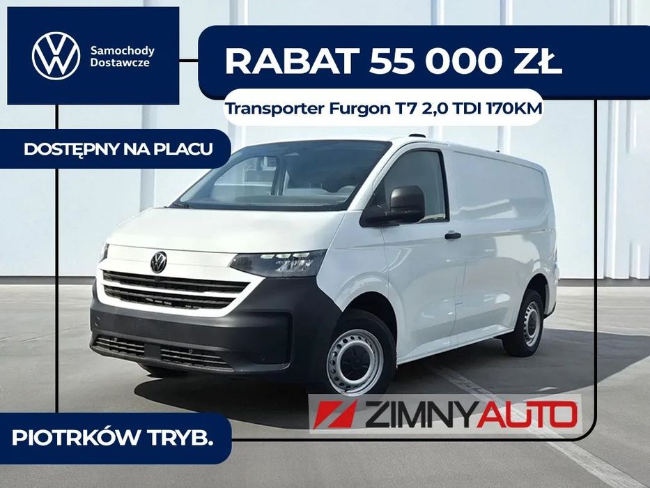 Volkswagen Transporter Furgon T7 silnik: 2,0 l TDI 170 KM Automatyczna skrzynia Dostępny!!!