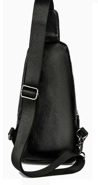 Чоловіча мужская кожаная стильная сумка бананка на груди барсетка топ