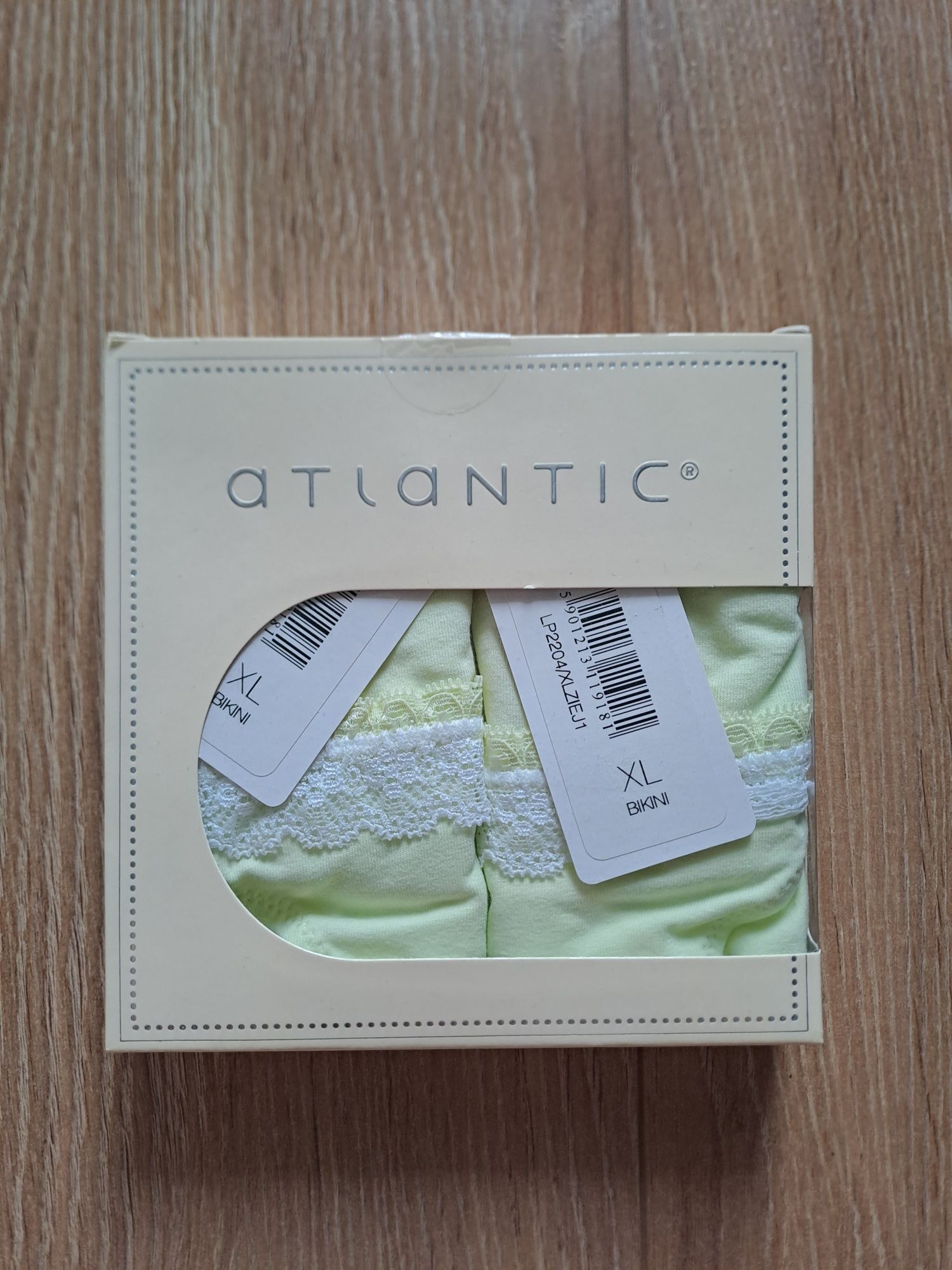 Majtki damskie Atlantic, rozmiar XL, seledynowe, bawełna