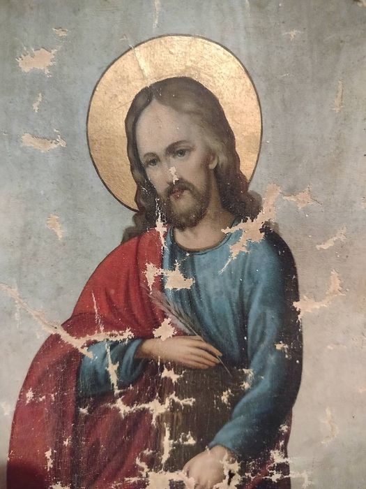 Иконы (Хоругвь военная казацких войск) антикварная старинная