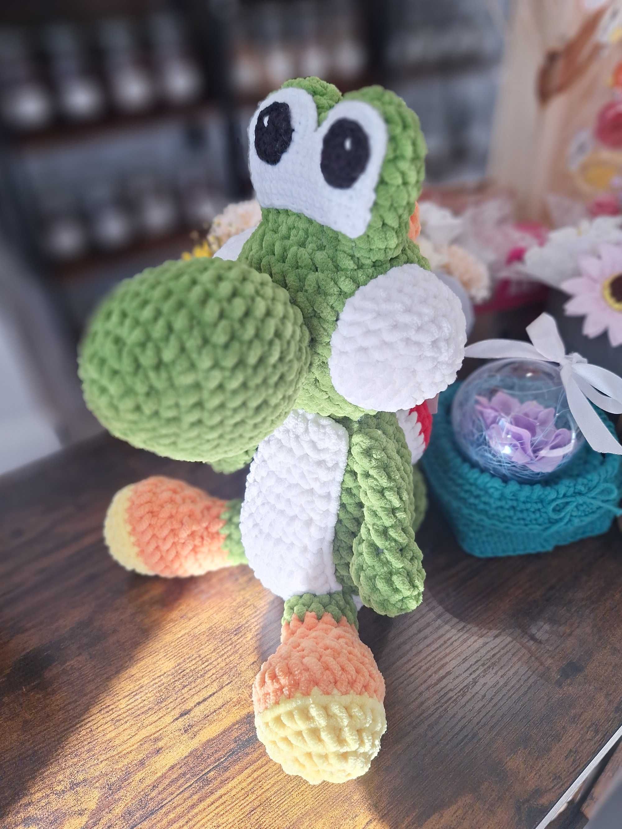 Yoshi na szydełku ręcznie robiony handmade