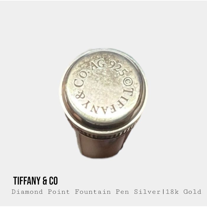 Срібна Ручка Tiffany & Co. Diamond Point • Silver|18K Gold • RP €1800