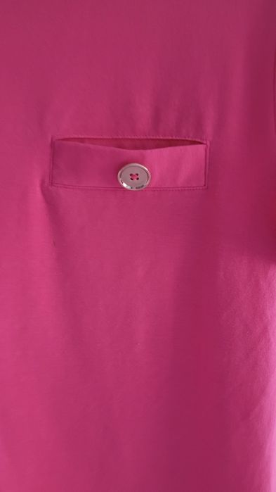 Mohito T-shirt damski S koszulka Basic krótki rękaw fuksj bluzka