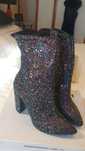 Botki brokatowe Prima Moda 37, obcas 10,5 cm