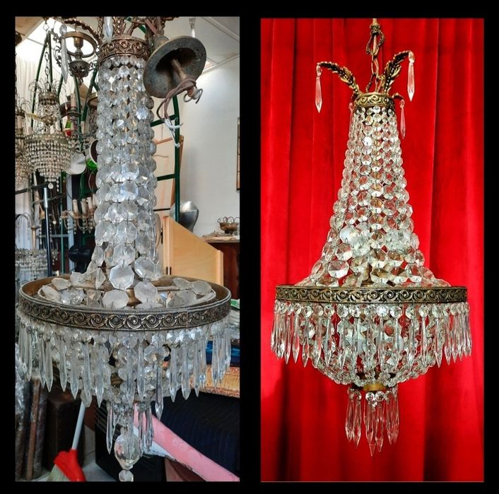 Limpeza e restauro de Lustres e candeeiros