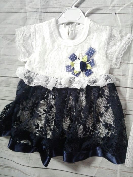 Śliczna sukienka dla dziewczynki 62 cm 3 miesiące na chrzest chrzściny