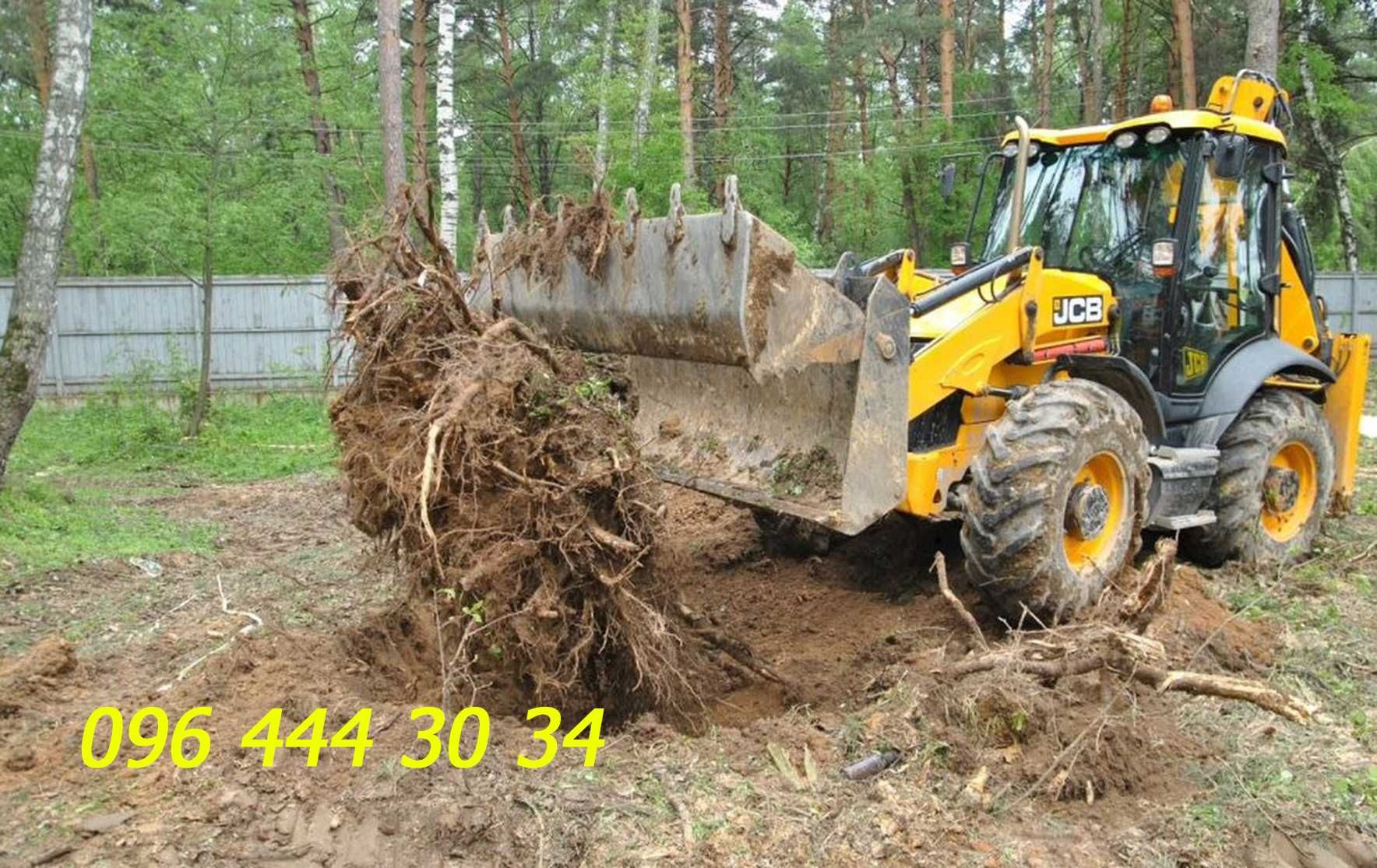 Вивіз грyнту, сміття. Сипучі:підсипка. Екскаватор JCB-3-4СХ; Самoскиди