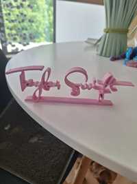 Autograf Taylor Swift wydruk różowy ozdoba do pokoju