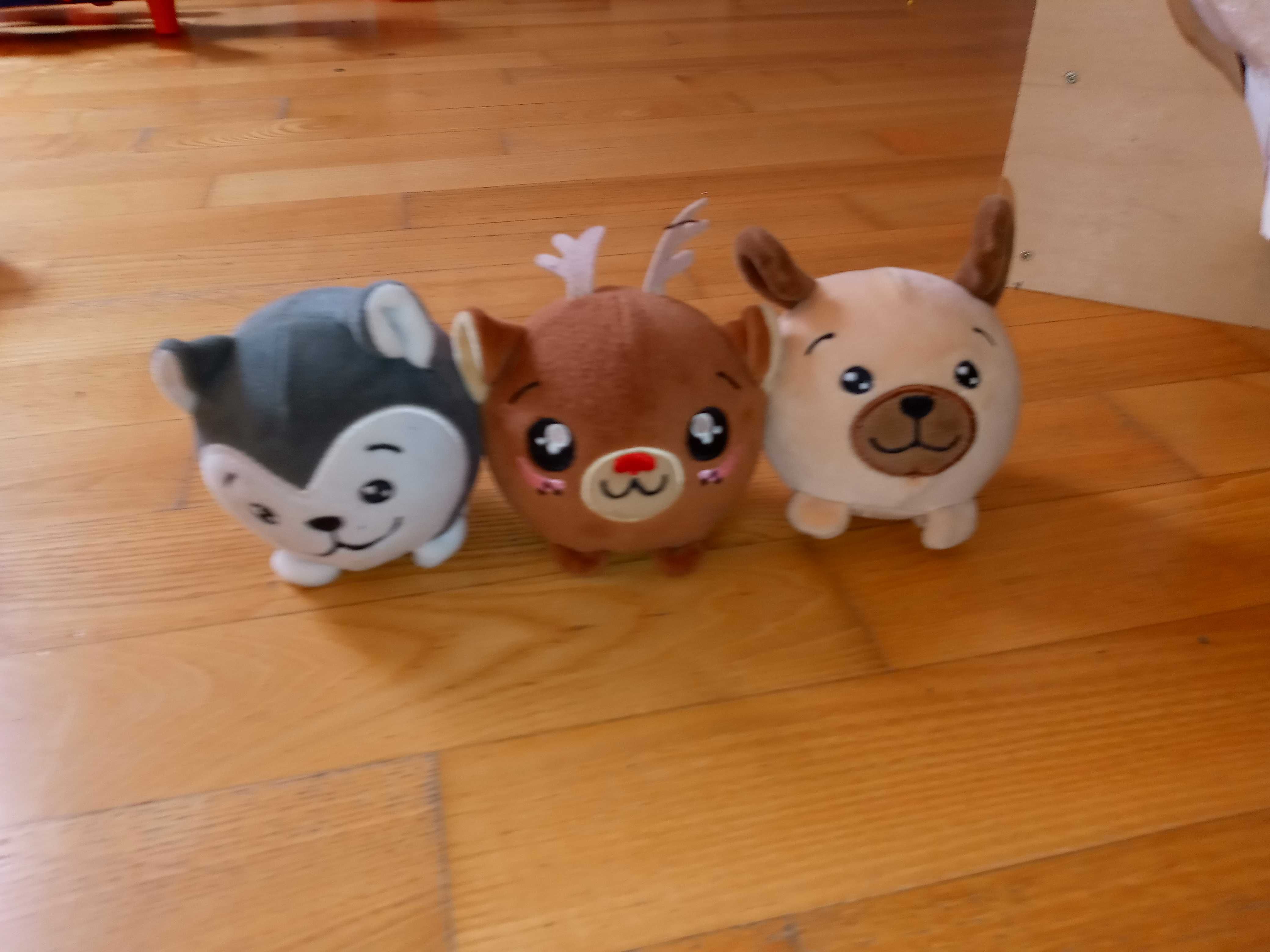 3 pluszowe zabawki