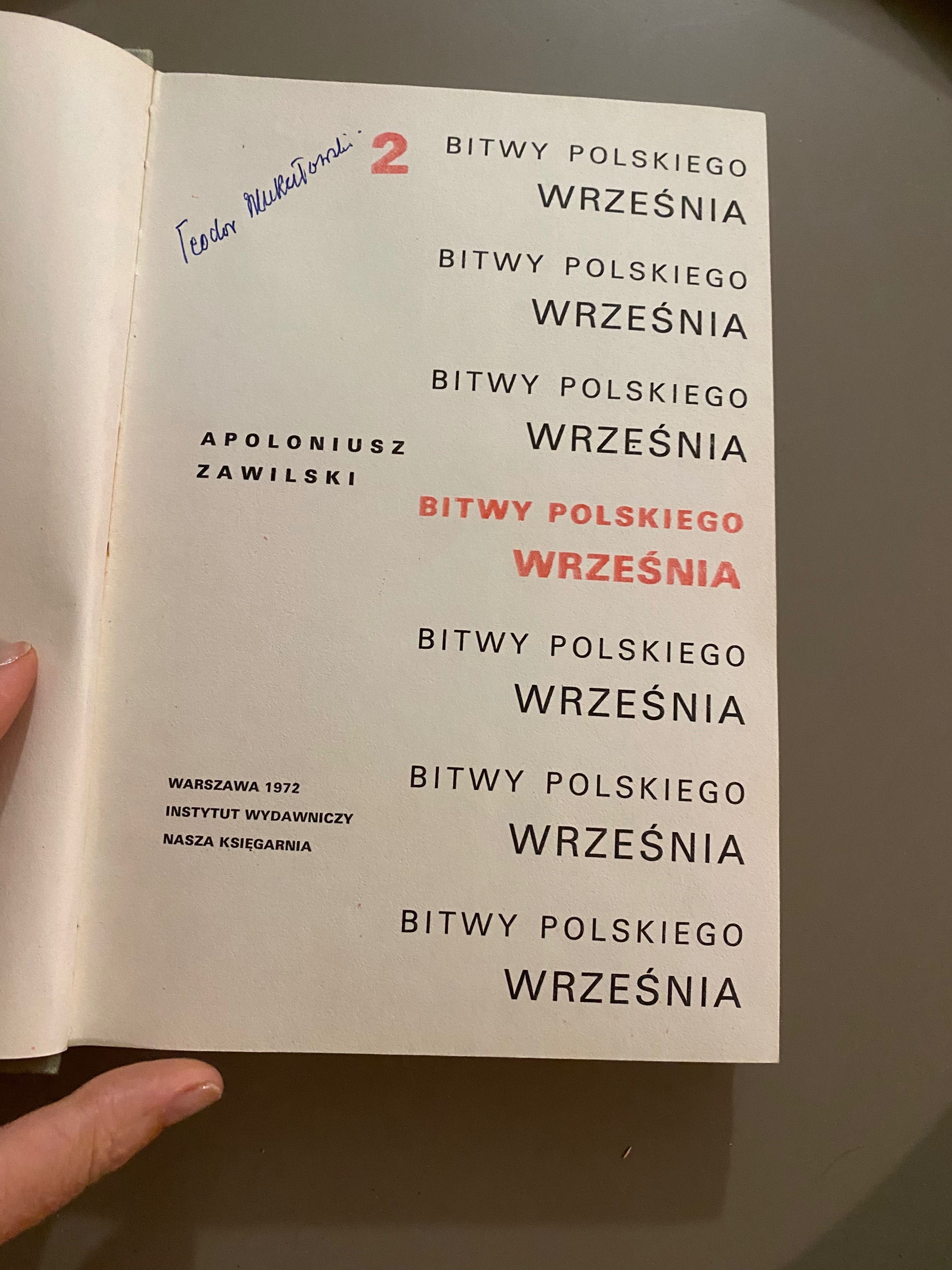 „Bitwy polskiego września” Apoloniusz Zawilski