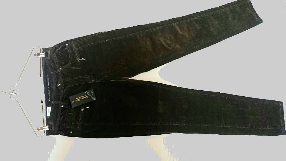 Jeans - imitacja zamszu w kolorze khaki r.38 ANNA MONTANA