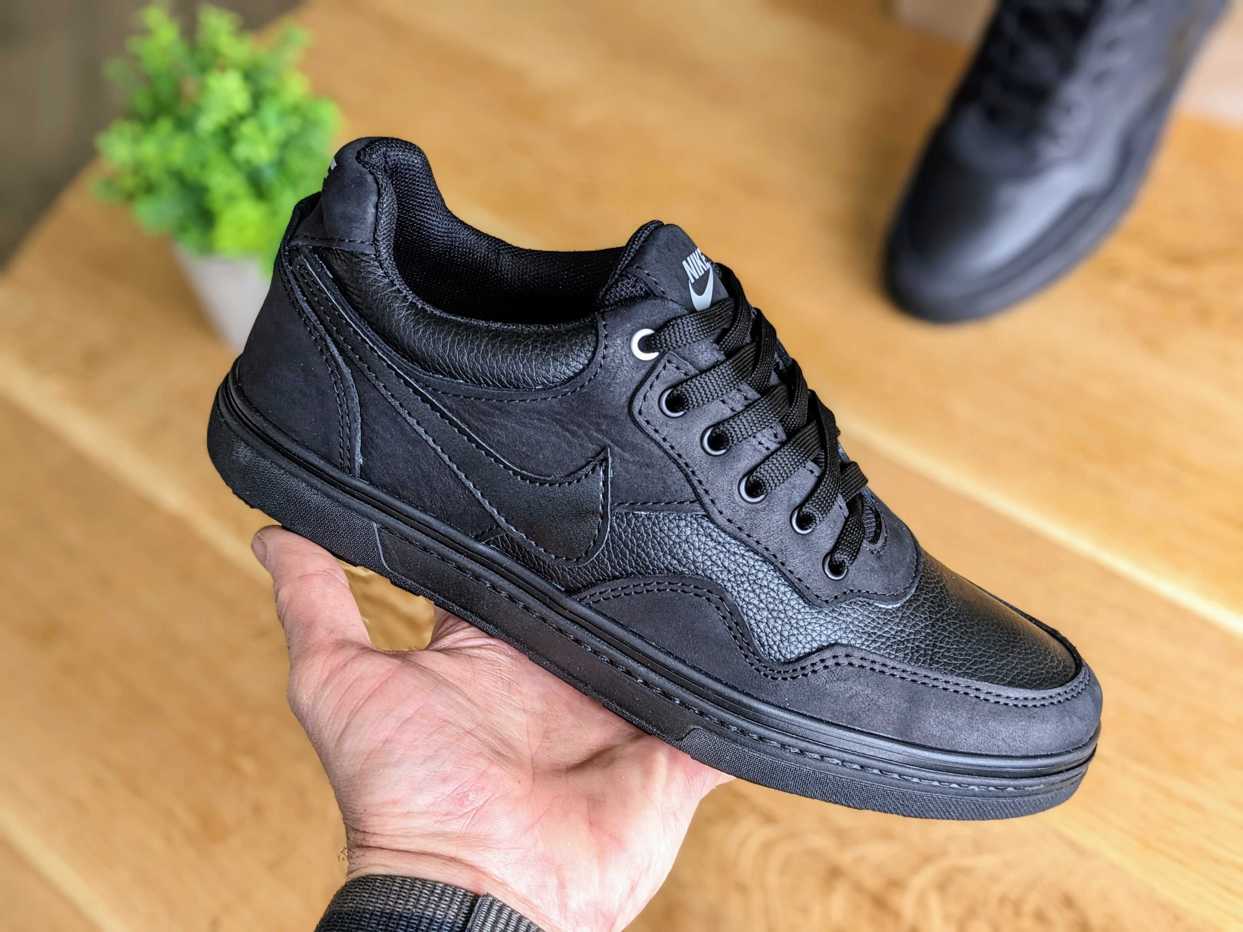 Чоловічі кеди кросівки з натуральної шкіри Nike чудова якість!