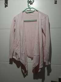 Sweterek narzutka dziewczeca blady róż reserved r 146