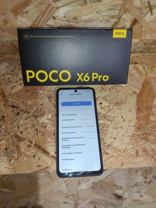 POCO X6 Pro 521gb comprado esse ano na amazon.