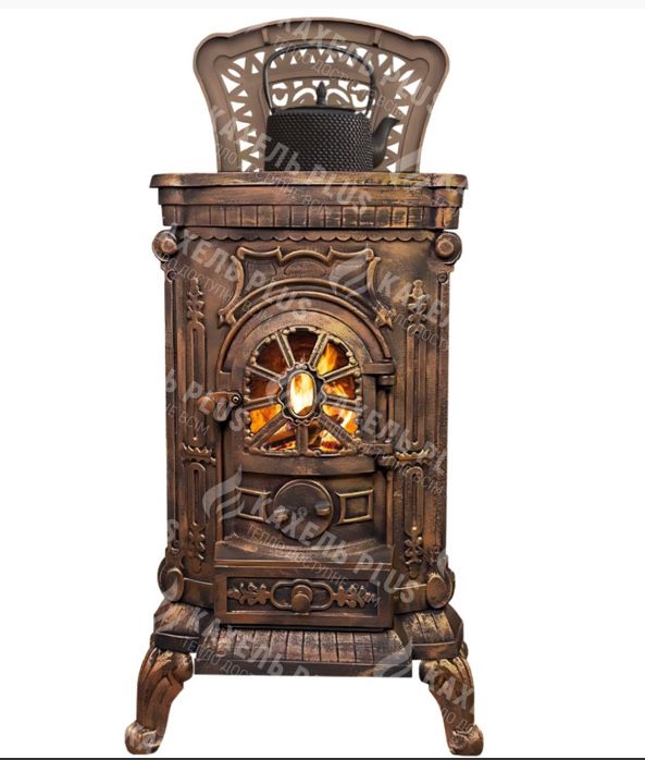 Чавунна піч буржуйка Ambra 9кВт з варильною поверхнею