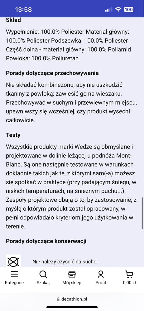 Kombinezon Z Decathlon ,nowa kolecja z tej zimy