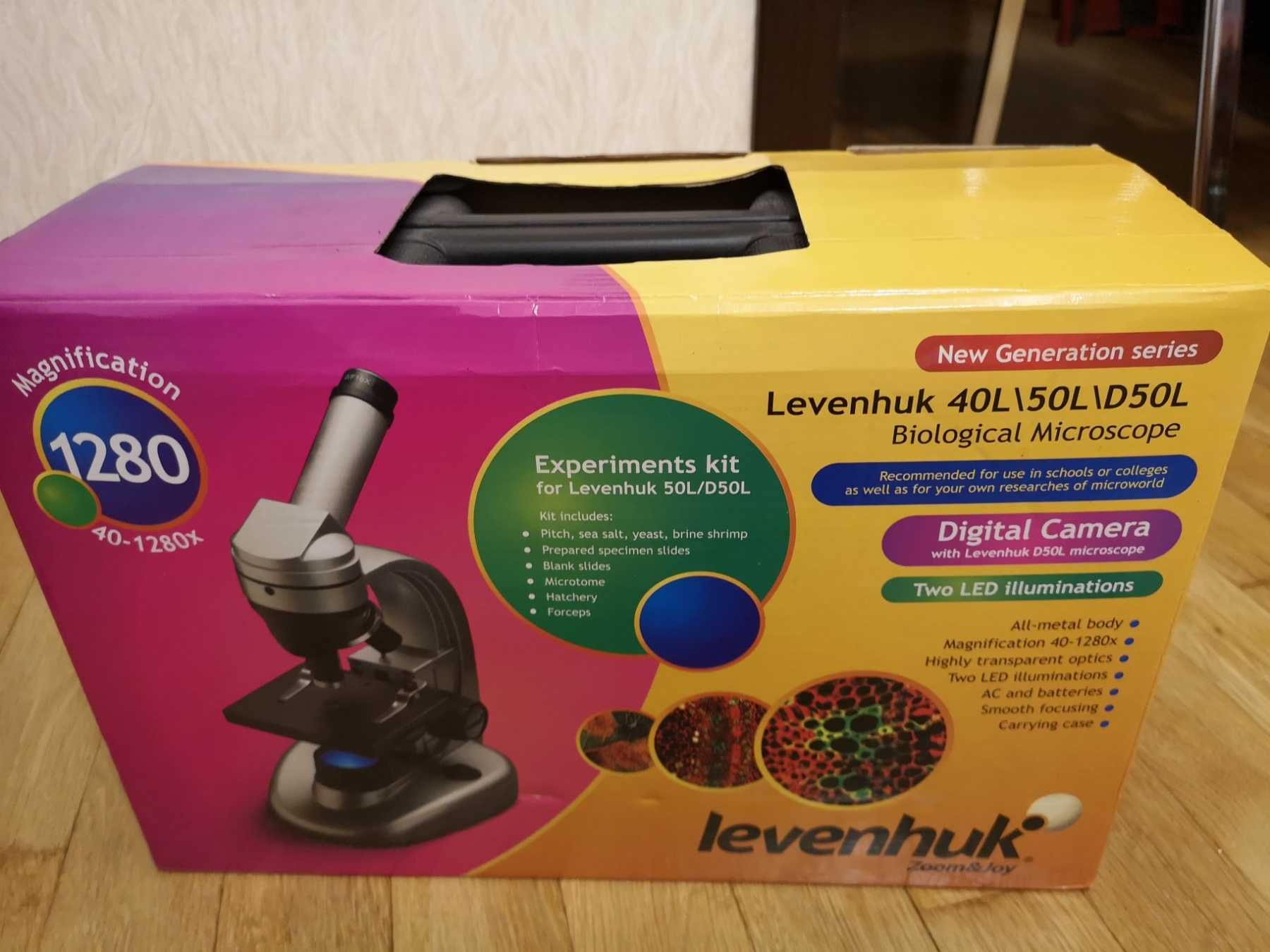 Мікроскоп Levenhuk 50L NG Roze