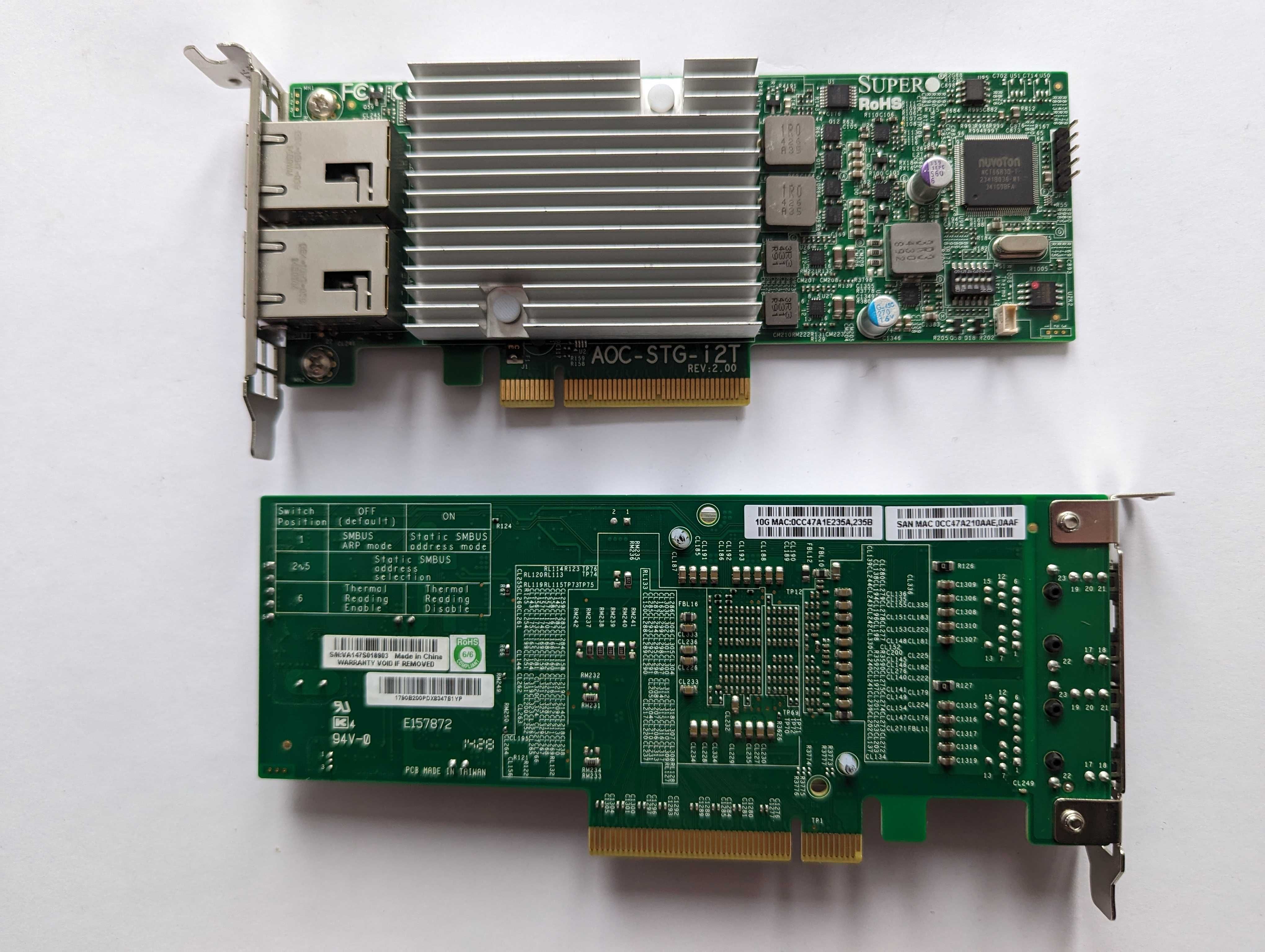 Мережева карта Intel X540-AT2 (AOC-STG-i2T) 2x10GbE RJ-45 PCI-e x8