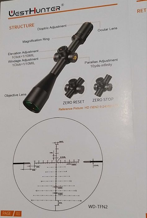 Mira Westhunter HD Gen2 6-24x50 FFP