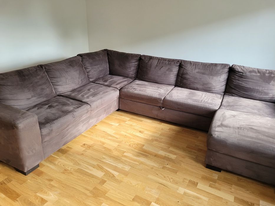 Narożnik sofa duża brązowy agata meble